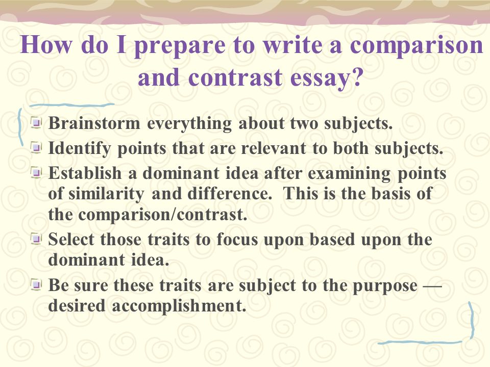 How to Write Compare and Contrast Essay
